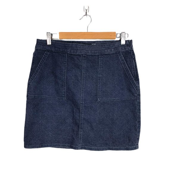 Prana Denim Kara Mini Jean Skirt Pebble Gray 6 S Small - Picture 2 of 9